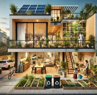 Um eco lar urbano com manejo responsável de energia, água, resíduos e produção de alimentos
