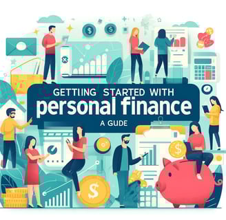 Getting started with personal finance guide: Diverse group budgeting, using finance apps, 