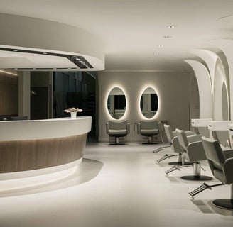mobiliario de peluqueria, mobiliario de barberia, equipamiento salones de belleza