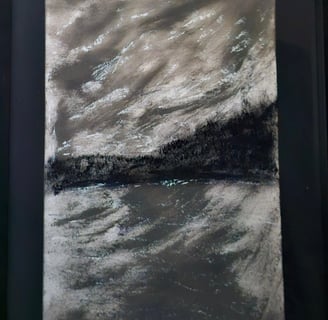Monochrome landscape painting
