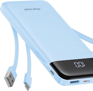 Portable Charger with built in cables