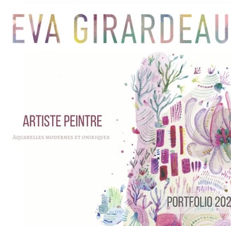 Page d'accueil du portfolio d'aquarelle de l'artiste Eva Girardeau