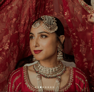 Beautiful Indian bride on her wedding day wearing Punjabi, Ludhiana and Lahore