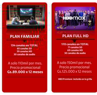 Claro tv televisión iptv hbo Paramount claro video