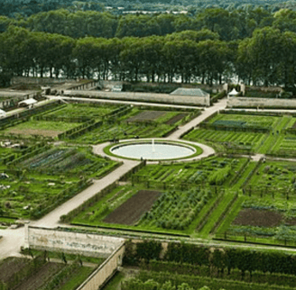 Aerial view of the Potager du Roi