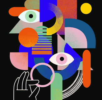 Ilustración geométrica por Yana Smirnova