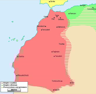 map of the saadian dynasty