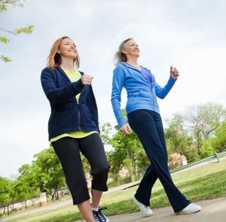 women walking together