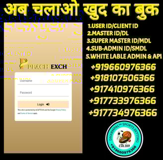 PEACH EXCH ID /MASTER ID / SUPER MASTER ID /SUB-ADMIN/ADMIN ID /AGENT ID/PANEL ID AVAILABLE 