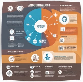 a poster of a business infographic showing the different types of the business
