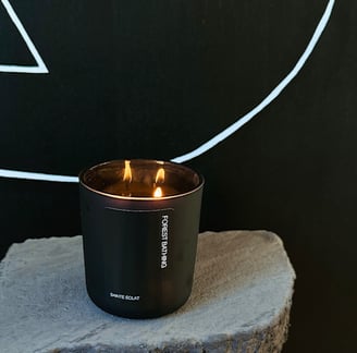 Serene forest bathing candle crafted with natural scents, designed to promote healing & tranquility