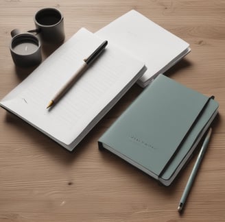 A collection of tech gadgets including a laptop, smartphone, smartwatch, and wireless earbuds placed on a white surface. A large green leaf partially covers the items, adding a touch of nature to the arrangement. A wooden board is partially visible underneath the leaf.