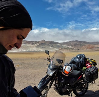 a woman in a black jacket and a black jacket