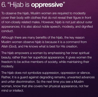 Hijab is oppressive 