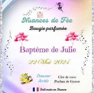 Exemple d'étiquette Baptême