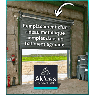 Remplacement d’un Rideau près de Tours en Indre-et-Loire
