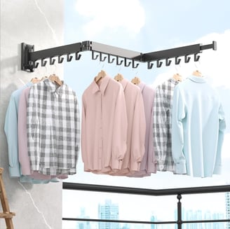 wall mounted clothes hanger rack 