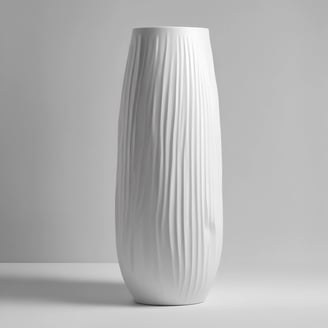 a stack of bowls and a vase