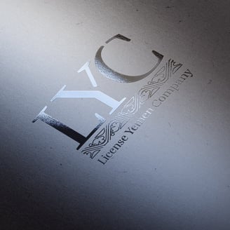Silver printed logo
