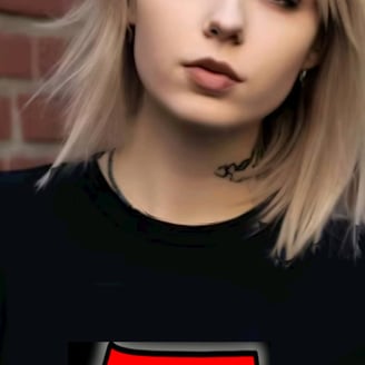 a woman with tattoos on her arm and a tattoo on her arm