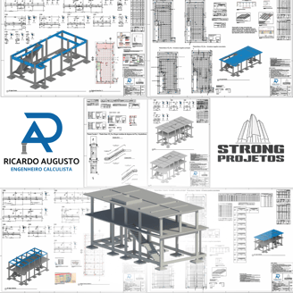 Galpão Comercial em concreto Armado e Laje Cabacinha | Laje Nervurada Strong Projetos