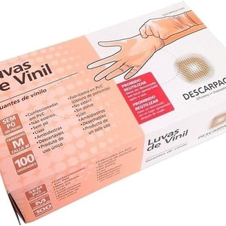 a box of dispensible gloves with a hand on it