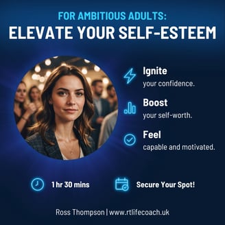 Elevate Your Self-Esteem session. Delivered by Ross Thompson, Mindset Coach.