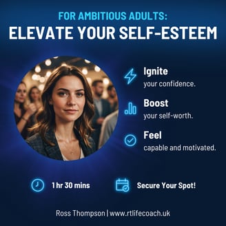 Self esteem coaching session helping adult client rebuild confidence and direction.