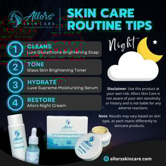 a skin care routine for skin care products