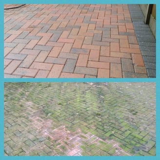 clean patio before and after