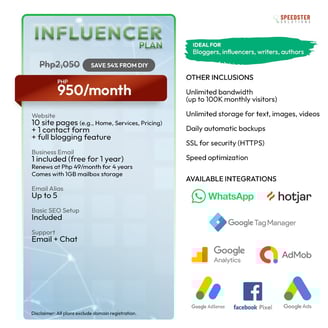 website for influencers