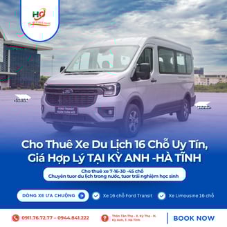 Dịch vụ cho thuê xe 16 chỗ uy tín tại Kỳ Anh, Hà Tĩnh