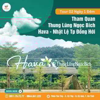 Tour Tham Quan Thung Lũng Ngọc Bích -Hava-Nhật Lệ Tp Đồng Hới (02 Ngày 1 Đêm)