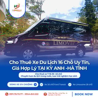 Dịch vụ cho thuê xe 16 chỗ uy tín tại Kỳ Anh, Hà Tĩnh