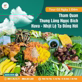 Tour Tham Quan Thung Lũng Ngọc Bích -Hava-Nhật Lệ Tp Đồng Hới (02 Ngày 1 Đêm)