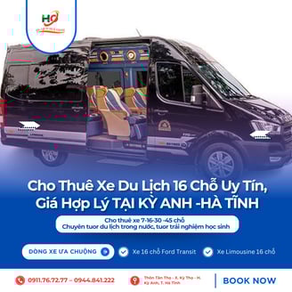 Dịch vụ cho thuê xe 16 chỗ uy tín tại Kỳ Anh, Hà Tĩnh