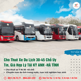 Dịch vụ cho thuê xe du lịch 30-45 chỗ uy tín tại Kỳ Anh, Hà Tĩnh