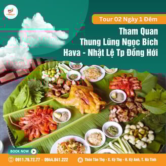Tour Tham Quan Thung Lũng Ngọc Bích -Hava-Nhật Lệ Tp Đồng Hới (02 Ngày 1 Đêm)