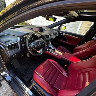 Interior Detailing Image “Deep interior car detailing with steam cleaning and vacuuming of seats"