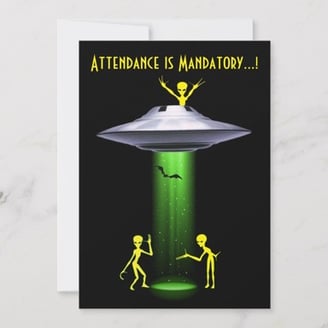 a greeting card with a picture of a man in a spaceship
