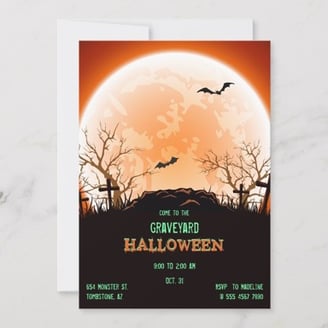 a halloween themed halloween party invitation