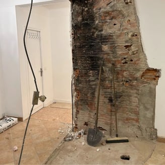 renovation salle de séjour suppression de la cheminée