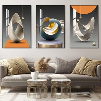 The framed wall art frame is made of eco-friendly PVC material, which is lightweight, eco-friendly,