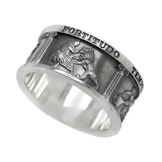 Theological Band Ring, Occult Ring, Lawyer Gift, Sterling Silver Stoic Ring