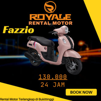 rental motor fazzio bukittinggi