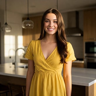 attractive wife in sun dress
