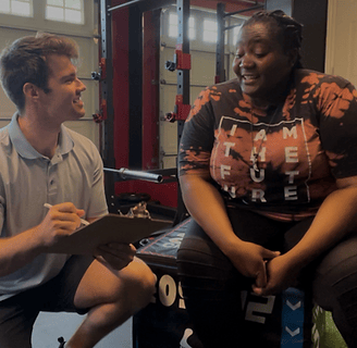 dustin coaching a client