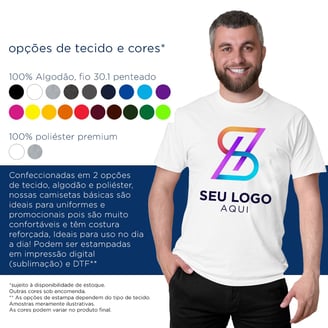 camiseta básica de algodão, camiseta personalizada, atacado de camisetas, uniforme profissional, camiseta sublimação