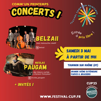 Affiche du concert CUP25 du samedi 3 mai 2025