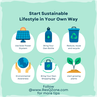 ResQ Zone Tips Start Sustainable Lifestyle In Your Own Way